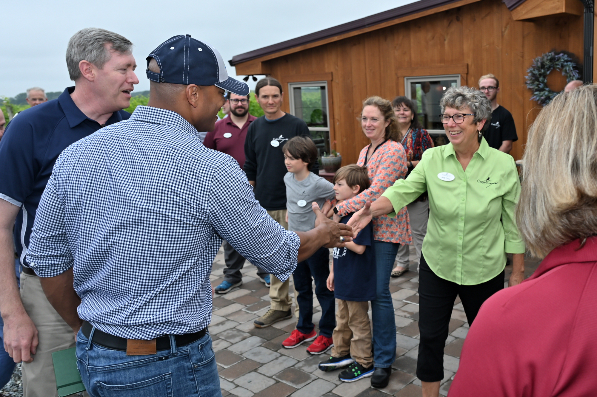 Governor Moore visit Crow Farm Vineyard & Winery